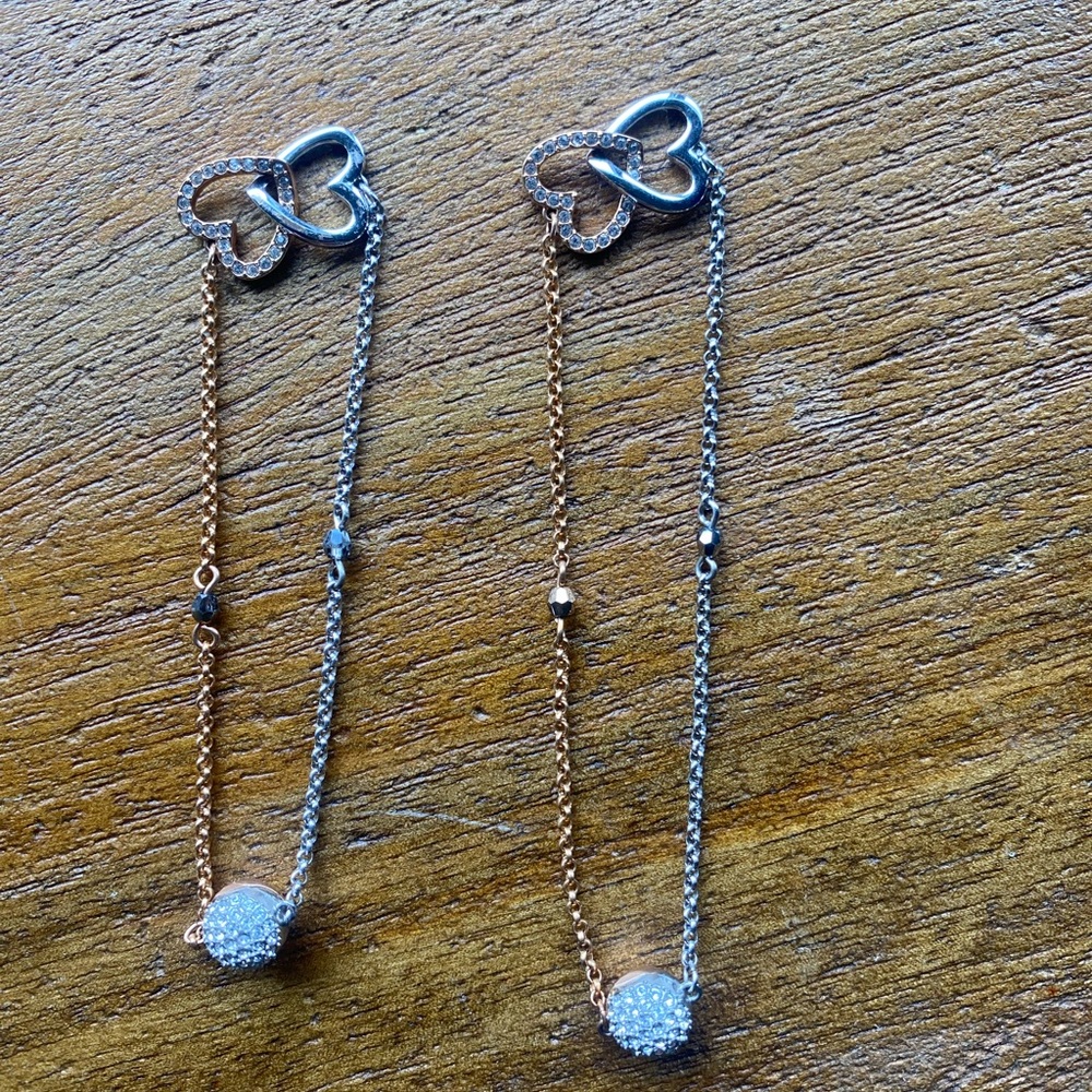 Swarovski interlocking hearts bracelet rose gold/silver